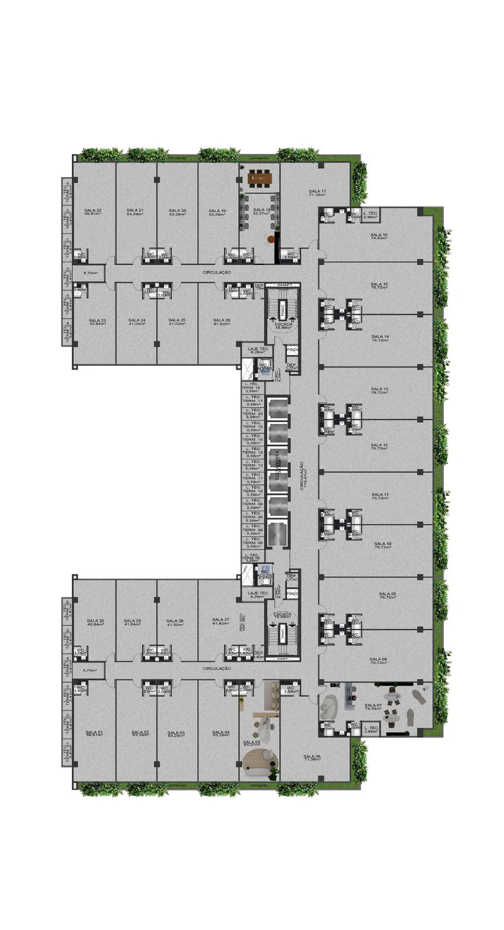 Planta do pavimento-tipo