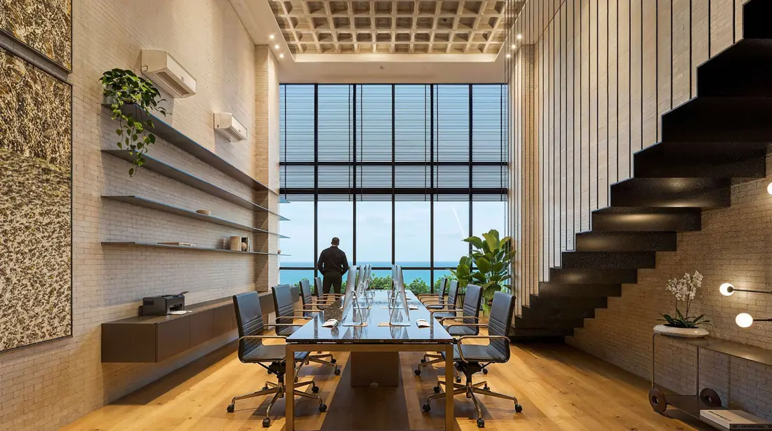 Sala cobertura com mezanino